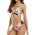 thumbnail image 2 of Liacowi Women Swimsuits 2 Piece Bikinis Set Floral Print Backless Tops + Briefs Swimwear Bathing Suit Beachwear, 2 of 4