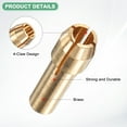 thumbnail image 2 of Uxcell 1-Set Brass Drill Chuck, Collets Set 4.2mm Shank Diameter 10 Sizes for Rotary Tools [Golden], 2 of 6