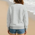 thumbnail image 3 of Pop cazadora para niña Printed Anime Print Long-Sleeved Sweatshirt （Light Gray）, 3 of 4