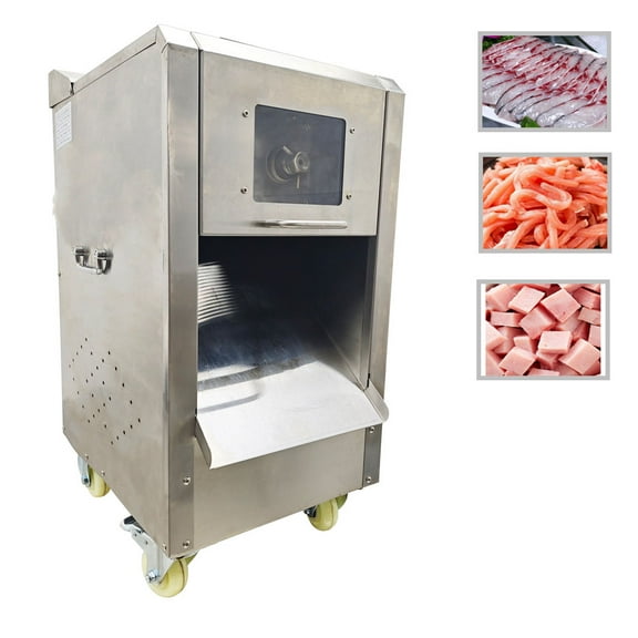 Commercial Meat Cutting Machine Vertical Meat Cutter Stainless Meat Slicer with 2mm Blade 660lbs/h