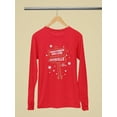 thumbnail image 3 of Christmas Frogtown Hollow Waterville Sign Women's Long Sleeve, 3 of 3