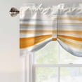 thumbnail image 4 of Orange Gray White Tie Up Valance Curtains for Windows, Kitchen Curtains Window Treatments, Farmhouse Abstract Ombre Texture Short Window Shades Valances for Bedroom Bathroom Cafe 42"x18", 4 of 8