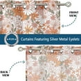 thumbnail image 4 of Vargottam Flowers Print Sheer Curtains for Short Windows - Set of 2 Panels, 63", Grommet Top, Printed Georgette, Light Filtering Drapes for Kitchen or Bedroom, 4 of 9