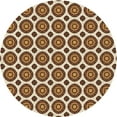 thumbnail image 1 of Ahgly Company Machine Washable Indoor Round Transitional Red Brown Area Rugs, 4' Round, 1 of 7