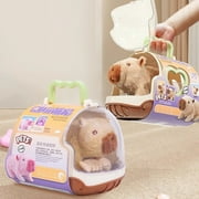 Misright Electric Pet Capybara Walking Plush Dolls Toy for Children with Realistic Sound