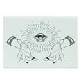 thumbnail image 1 of Alchemy Cutting Board, Mystical Themed Sketch of All Seeing Eye and Witch Hands Magic Image, Decorative Tempered Glass Cutting and Serving Board, in 3 Sizes, by Ambesonne, 1 of 2