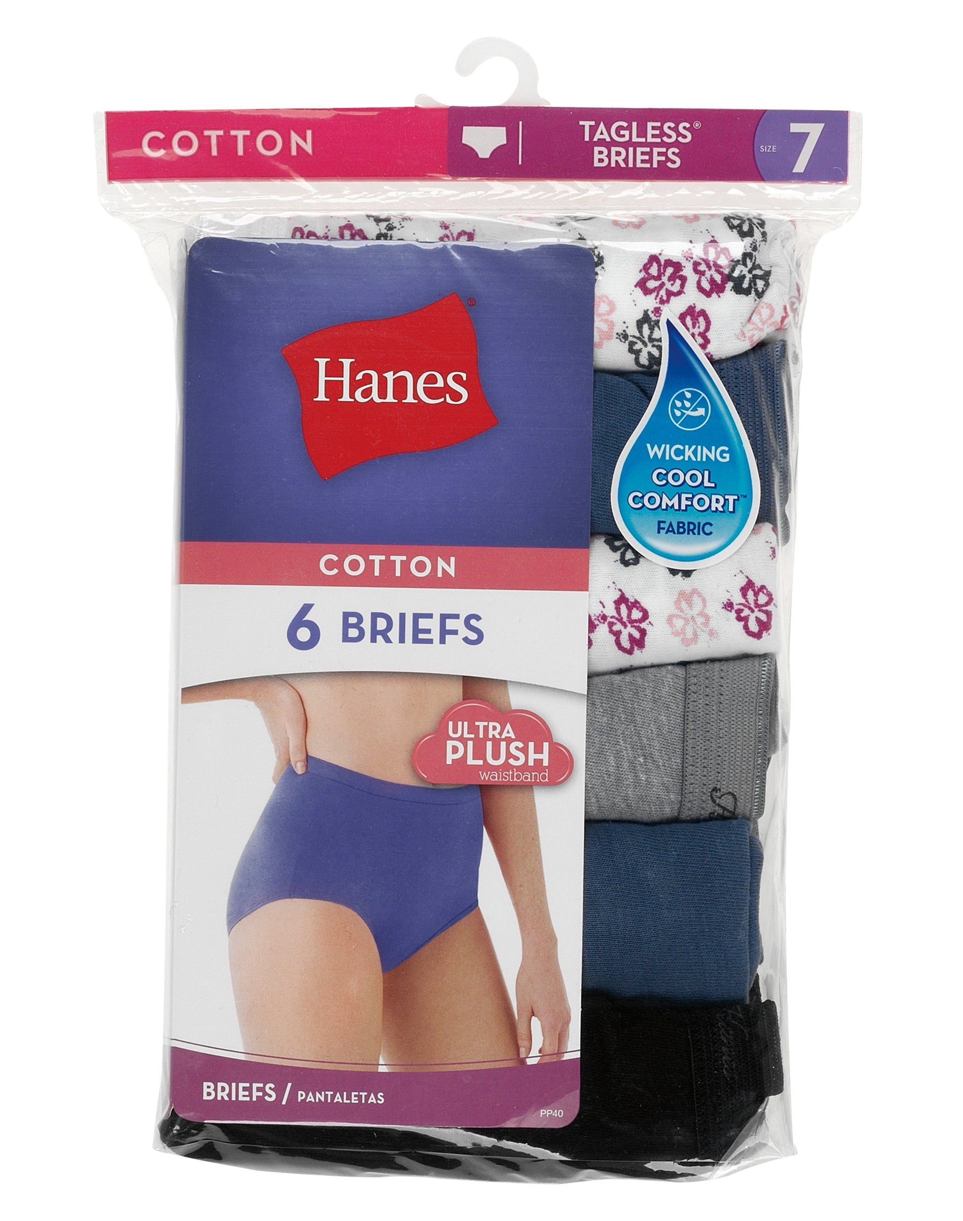 Hanes Women's High-Waisted Brief Underwear Pack, Moisture-Wicking, 6-Pack Fashion 8
