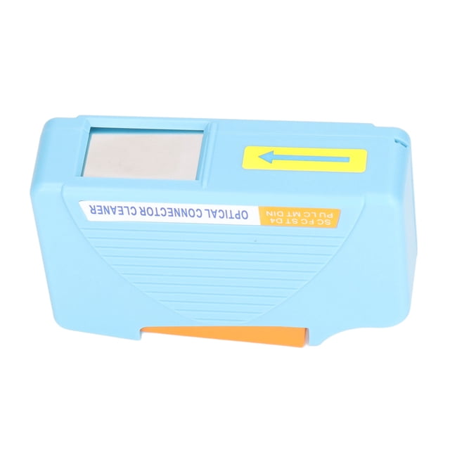 Fiber Optic Cleaning Box, Lightweight Optical Connector Cleaner Plastic Shell High Efficiency Standard Ferrules Easy for FC SC LC ST MU D4 MPO