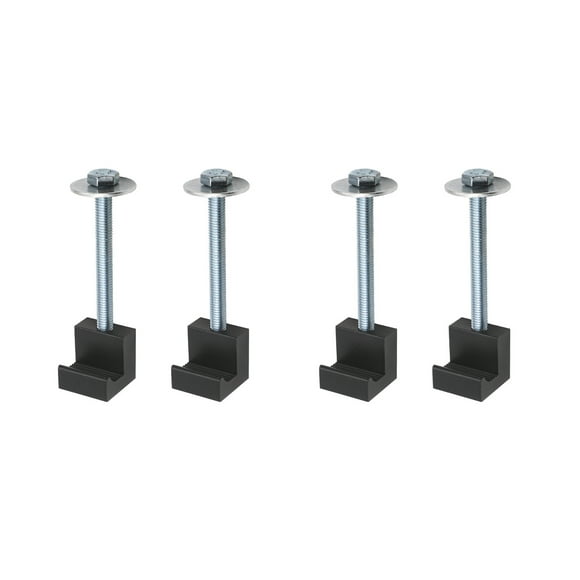 fashionhome 4pcs/set Truck Tool Box Mounting Kit Pickup Truck Tool 4pcs Aluminum Pickup Truck Bed Tie Downs Aluminum J Hooks Black