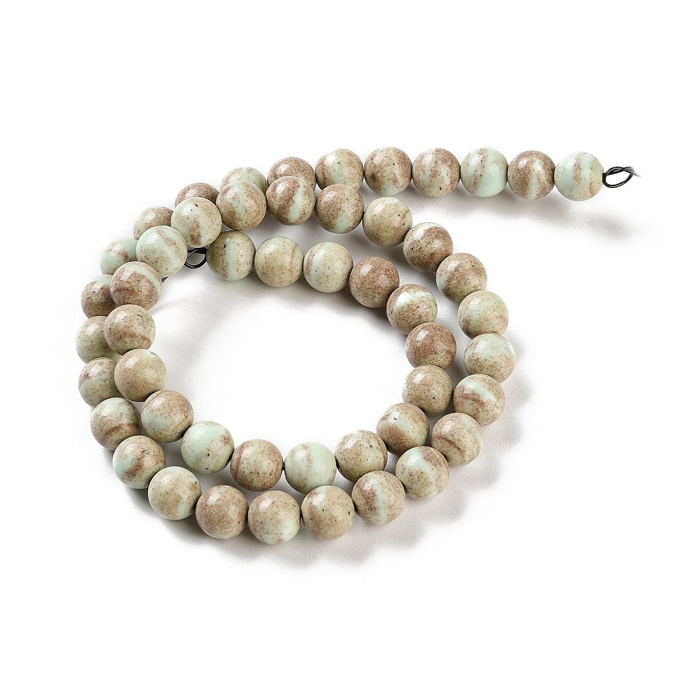 5pcs Natural Rainbow Alashan Agate Beads Strands Dyed Two Tone Round Light Green 8mm Hole: 0.7mm about 50pcs/strand 15.94 inch(40.5cm)