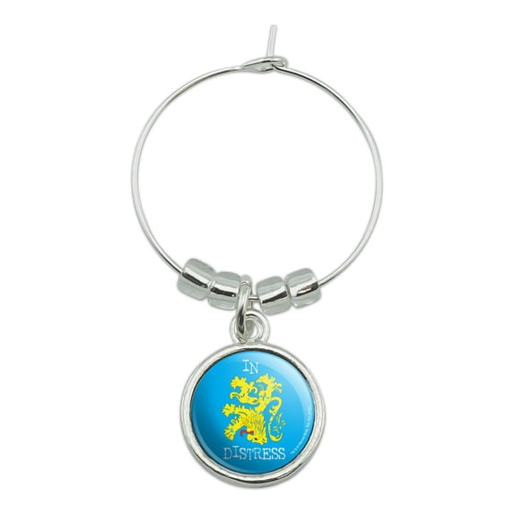 Big Bang Theory In Distress Wine Glass Charm Drink Marker
