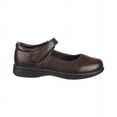 thumbnail image 2 of Petalia Girls' Tween Floral Faux Leather Flat Heel School Shoes - Brown, 9, 2 of 7