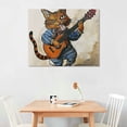 thumbnail image 2 of Orinice Wayne the Cat &amp; Pipa Canvas Wall Art Kitchen Art Cloth Living Room Pictures Wall Modern Decoration 20''X16'' 20x16in, 2 of 6