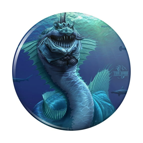 Sea Serpent Ocean Monster Dragon Fantasy Pinback Button Pin