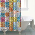 thumbnail image 4 of Pioneer Flower Floral Print Pattern Shower Curtain 72"x84", Bathroom Decorative Shower Curtain Set with 12 Hooks, Waterproof Washable, 4 of 6