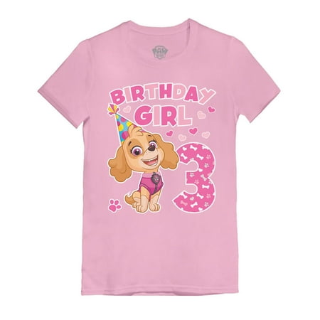 

Tstars Paw Patrol Skye Themed T-Shirt - Girls 3rd Birthday Gift Perfect for Toddler Kids - Official Nickelodeon Licensed Apparel with High Quality Graphics
