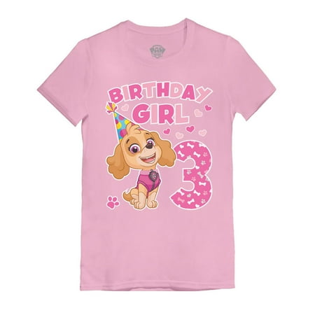 

Tstars Paw Patrol Skye Themed T-Shirt - Girls 3rd Birthday Gift Perfect for Toddler Kids - Official Nickelodeon Licensed Apparel with High Quality Graphics