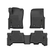 Husky Liners by RealTruck Weatherbeater Floor Mats Fits 2013-2024 Toyota 4Runner; 2014-2024 Lexus GX460 Front & 2nd Row, 3-pc Black-99571