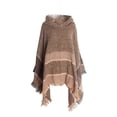 thumbnail image 2 of QQAMB Womens Shwals Cable Knit Poncho Sweater Cape Boho Hooded Pullover Capelet Soft Casual Shawl Wraps Knitted Shawl with Fringed, 2 of 3