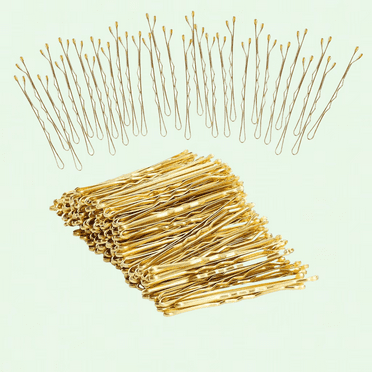 150 pcs Bobby Pins, 5.5cm Blonde Long Hair Grips with Transparent Storage Box