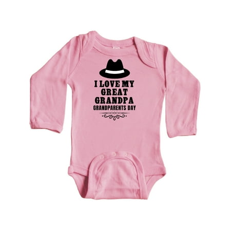 

Inktastic Grandparents Day I Love My Great Grandpa Gift Baby Boy or Baby Girl Long Sleeve Bodysuit
