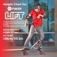 thumbnail image 3 of Yvolution Fliker Lift 3 Wheels Kids Drift Scooter, Wiggle Scooter from Age 7+ (Red) Unisex, 3 of 9