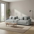 thumbnail image 2 of RIAFUN 111.8" Modular Sectional Sofa, 4-Seat Oversized Corduroy Couch with Storage Box, USB/Type-C Port & 2 Cup Holders for Living Room, Gray, 2 of 5