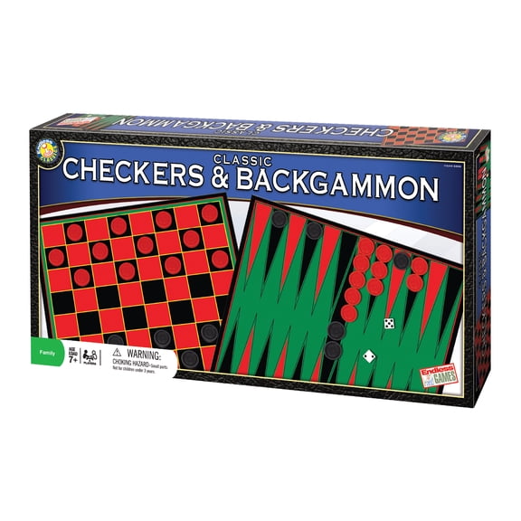 Endless Games Family Endless Classics Checkers & Backgammon, Age 7