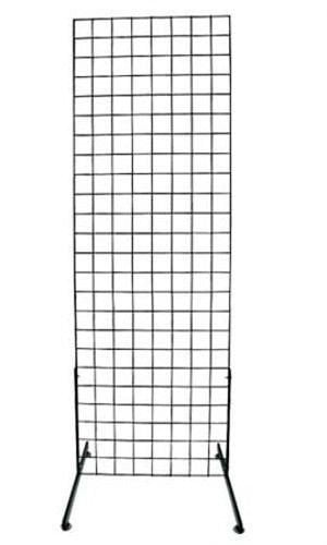 GRIDWALL MESH RETAIL DISPLAY STAND 2FT X 6FT ON FLOOR STANDING L-LEGS 
