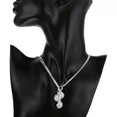 thumbnail image 2 of EOEMY 925 Sterling Silver Tassel Three Rose Flower Necklace For Woman Fashion Jewelry-18, 2 of 7
