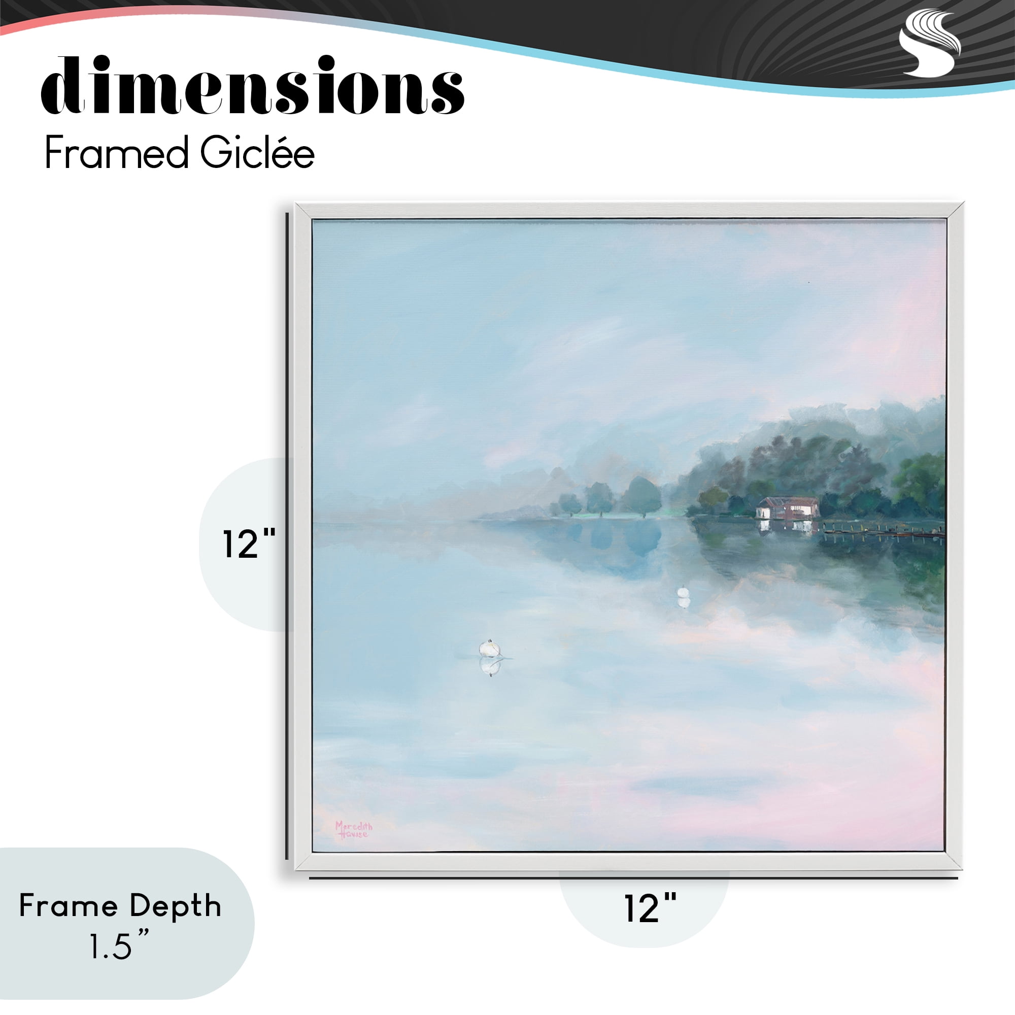 Stupell Industries Morning at Lake Windermere White Framed Giclee Art, design by Meredith Howse
