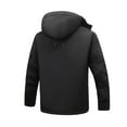 thumbnail image 3 of FRSASU Men's solid color long sleeved Winter Jacket Thick thermal Cotton Warm Fleece Lined Coat Trucker Work Cargo Jackets for Men Black, 3 of 3