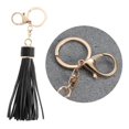 thumbnail image 2 of PU Leather Tassels Key Chain Women Keychain Bag Pendant Car Key Chain (Black), 2 of 2