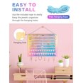 thumbnail image 3 of NiHome Iridescent Acrylic Hanging Earring Organizer, Wall Mount Jewelry Organizer Rack, Wall Earring Holder with 132 Earring Holes, 150 Slots, 23 Necklace Hooks for Stud Earring Bracelet Necklace Ring, 3 of 7