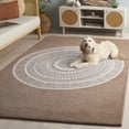 thumbnail image 3 of SAFAVIEH Manhattan Angjelko Geometric Area Rug, Brown/Ivory, 8' x 10', 3 of 11