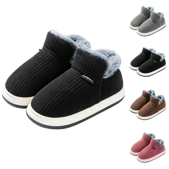 Slippers for Women 2025 Winter Lined Warm Cozy Furry Slippers Indoor Non House Shoes