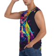 thumbnail image 3 of Fotbe Men's Neon Pop Art Pitbull Print Men's Sleeveless Muscle Tank Tops Casual T-Shirts for Gym Workout Beach-X-Large, 3 of 8