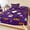 Deep Violet, Pumpkin, Cream, Lavender, variant on Twin Sze Fitted Sheet Set - Halloween 2 Piece Bedding Sets 16" Deep Pocket Fitted Sheet with 1 Pillowcase, Cats Ghosts Pumpkins Star Moon Rustic Brushed Microfiber Hotel Luxury Bed Sheets