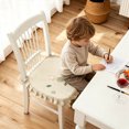 thumbnail image 4 of Embroidered Lace Edge Dining Chair Seat Cushion Breathable Polyester Anti- Tie-on Kitchen Chair Pad, 4 of 4
