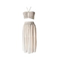 thumbnail image 5 of SONXAHE Crochet Waistband Maxi Skirt for Women Drawstring Tie Beach Midi Skirt, 5 of 6