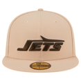 thumbnail image 2 of Men's New Era Tan New York Jets Candied Pecan 59FIFTY Fitted Hat, 2 of 6