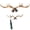 color1, variant on Antler Coat Rack, 11x4x2 Inch Vintage Simulation Antler Decor, Wall-Mounted Hooks, Resin Deer Hook, for Jewellery Display Bathroom Towels Supplies