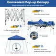 thumbnail image 5 of Costway 10x10ft Patio Outdoor Instant Pop-up Canopy Slanted Leg UPF50+ Sun Shelter Blue, 5 of 11