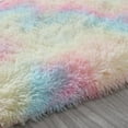 thumbnail image 4 of PENGXIANG Fluffy Colorful Shag  Area Rug Plush Carpet For Kids Girls Living Room Bedroom Decor Multicolor Area Rug (), 4 of 7