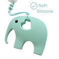 thumbnail image 1 of Tiny Teethers Silicone Elephant Teether and Clip, 1 of 5
