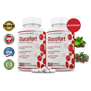(2 Pack) Glucofort Advanced Formula 620MG All Natural Blood Sugar Support Supplement Pills 120 Capsules
