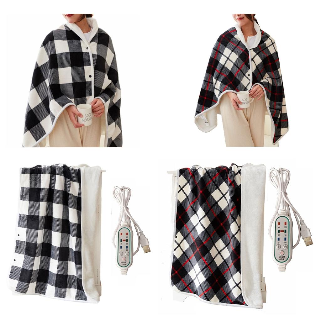 Necvior Electric Heated Shawl Blanket USB Women Men Wrap Shawl for Winter Warming Mat