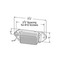 thumbnail image 3 of Grote Industries Clearance Light 46883-5 Incandescent; Rectangular; Amber Lens; White Polypropolene Housing, 3 of 3
