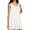 White, variant on Womens Sleeveless Casual Crewneck Knitted Crochet Hem Flowy Tank Mini Dresses