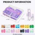 thumbnail image 2 of shiyou-Colorful Paper Clips Assorted Sizes, Small and Large Paperclips, 210 Count, 3 Pack of 70 (Purple), 2 of 4